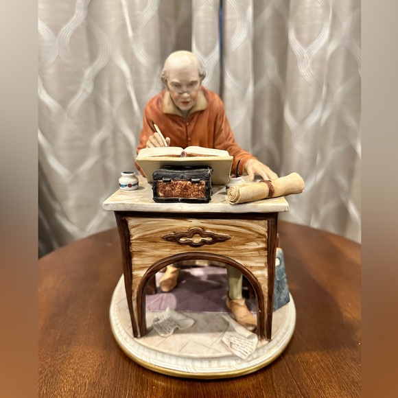 Capodimonte Rare and Unique Italy Large Porcelain Figurine "The Writer" - Picture 1 of 17